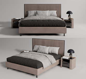 Modern Double Bed 3d model