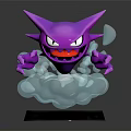 Purple Ghost Like Creature With White Smoke And Glowing Black Base 3d model