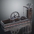 Rustic Industrial Mechanical Equipment Featuring Large Gear And Metal Wheel Structure