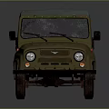Vintage Military Green Off Road Vehicle With Canvas Top And Classic Design Details