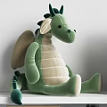 Green Dinosaur Themed Decorative Ornament Set with Plush Toys Figurines Picture Frames Books and Baskets