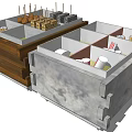 Commercial Food Display Equipment with Organized Compartments for Snacks and Paper Cups