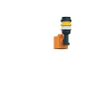 Colorful Building Blocks Creation Featuring Orange Black Yellow Sections On White Wall