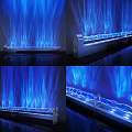 Decorative Light With Blue Flame Effect Mounted On Metal Bracket And Projected Patterns