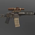 Tactical Rifle With Mounted Scope Detachable Magazine And Ergonomic Design Features