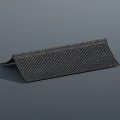 Roof Tile Construction Component With Striped Texture And Sloped Edge Design 3d model