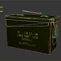Green Military Ammo Box With 25 Rounds 7.62 mm Long Range M18 Cartridges France