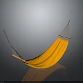 Yellow Hammock Furniture With Ropes For Outdoor Relaxation And Comfortable Seating