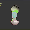 Broken White Eggshell With Shiny Delicate Transparent Sculptural Structure Inside 3d model