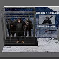 Exhibition Showcase Displaying Snowpiercer 3 Ultimate Journey With Ape Figure And Screen