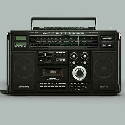 Retro Radio Electrical Recorder Radio Tape Player 3d model