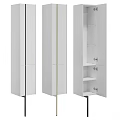 Modern Bathroom Vanity Design With Open Shelves And Multiple Color Options