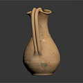 Earth Tone Ceramic Pitcher As Decorative Furniture Accessory For Home Interiors