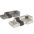 Light Luxury Multiplayer Sofa Collection 3d model