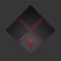 ROG SOLO Gaming PC Case with Black Red Modern Design and Ventilation Grilles