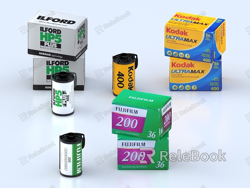 film film tape photography photographic camera packaging box model