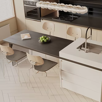 Modern dining table 3d model