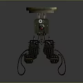 Mechanical Automatic Weapon With Multiple Barrels Circular Top Device And Metal Structure