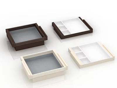 Modern Wardrobe Door Drawer Organizers With Different Colors And Storage Compartments 3d model