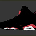 Stylish Black High Top Sneakers With Pink Accents And Blue Sole Design