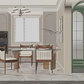 Elegant Retro Open Plan Living And Dining Room With Cozy Furnishings And Warm Atmosphere