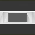 Modern Minimalist Table With Sleek Metal Frame And Dark Center Panel Design