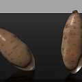 Fresh Organic Yams With Smooth Skin And Natural Texture On Black Background