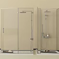 Modern Transparent Glass Shower Enclosure with Stylish Shower Head and Chrome Fixtures