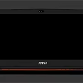 MSI Modern Laptop With Red Keyboard Dark Gray Body And Open Screen