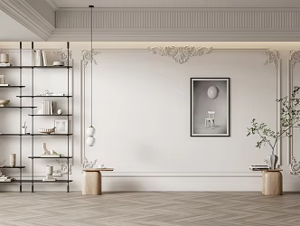 Bedroom background wall 3d model
