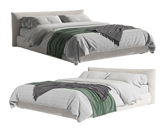 Double bed 3d model