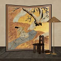 New Chinese Style Screen Partition 3d model