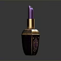Stylish Purple Lipstick With Golden Case And Decorative Gemstone Pattern