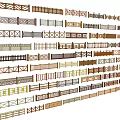 New Chinese style guardrail railing fence fence combination 3d model