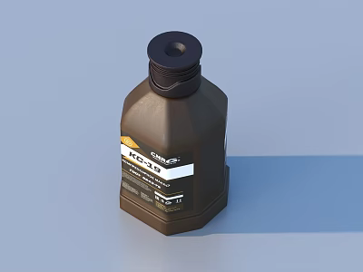 Brown Plastic Household Product Bottle with TIMES Label and AC103 Model for Daily Use 3d model