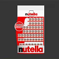 Nutella Retail Display Shelf With Multiple Layers White Red Design Storing Jars