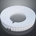 White Circular Amphitheater Style Architectural Model With Stepped Seating And Arches 3d model
