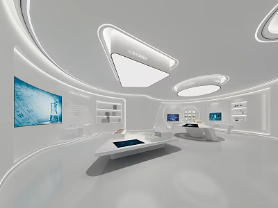 Modern Exhibition Hall 3d model