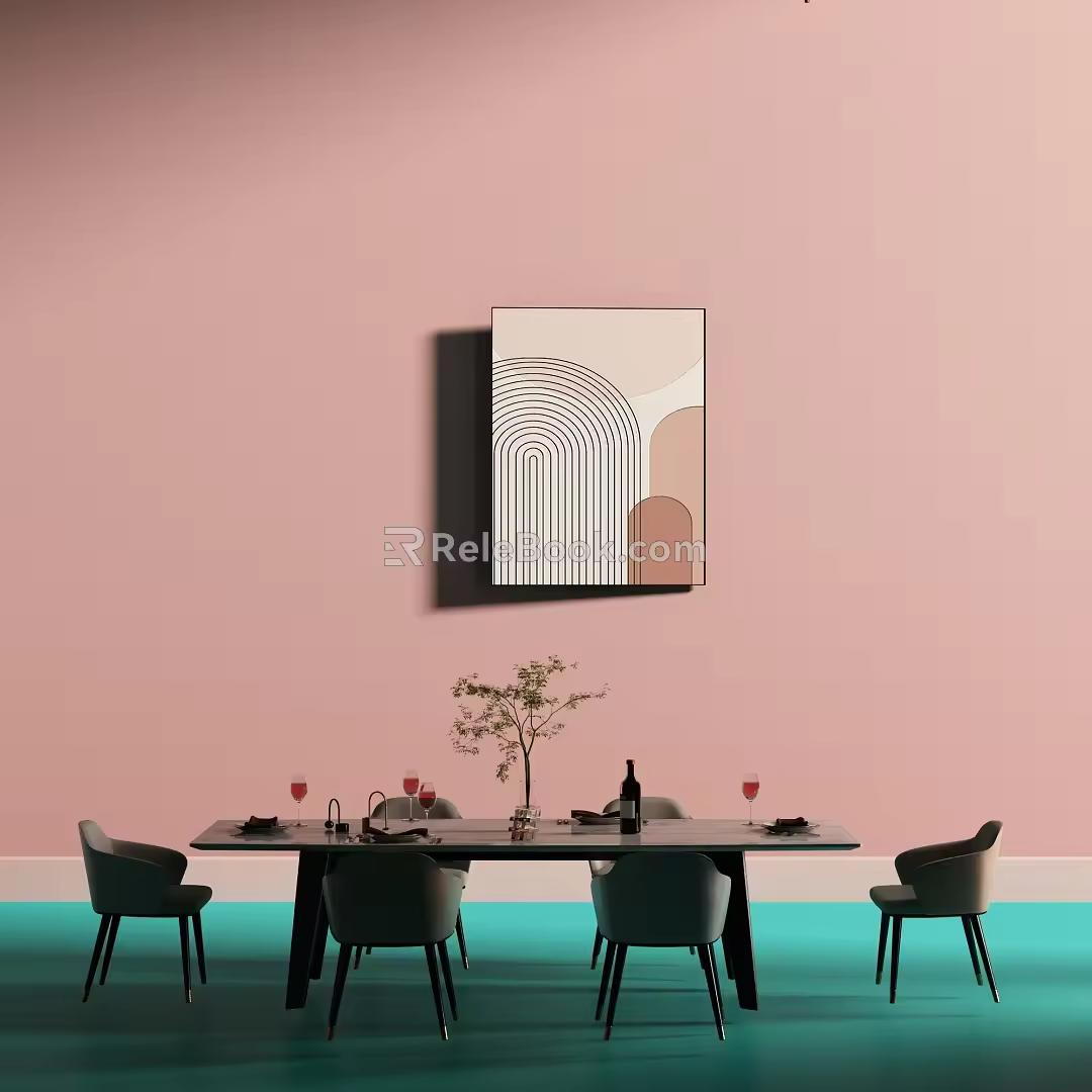 Tables and chairs 3d model