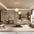 Cozy Wabi Sabi Style Living And Dining Space With Warm Comfortable Home Interior Design