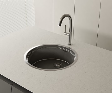 Basin West Kitchen Sink Wash Sink 3d model