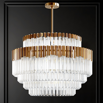 Modern crystal chandelier 3d model