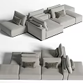Modern Sectional Sofa With Modular Design And Plush Cushions For Living Room