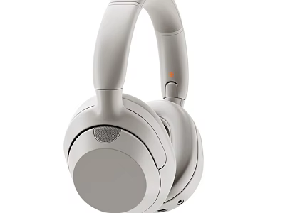 Over Ear Headphones With Modern Design Light Gray Color And Comfortable Fit 3d model
