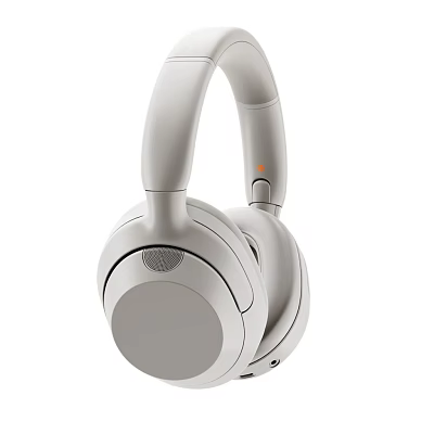 Over Ear Headphones With Modern Design Light Gray Color And Comfortable Fit 3d model
