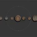 Rustic Wooden Barrels Arrangement With Different Sizes And Vintage Styles