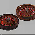 Classic Wooden Roulette Wheels For Casino Entertainment With Numbered Slots And Metal Pointers