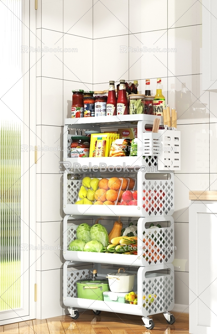 Kitchen Storage Rack 3d model