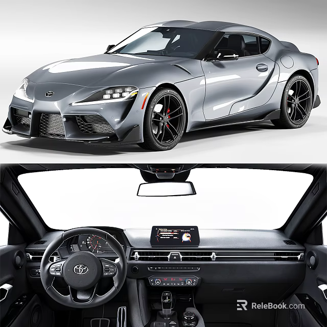 Toyota Sports Car Exterior And Interior Details 3d model 