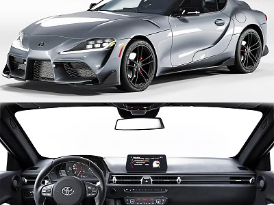 Toyota Sports Car Exterior And Interior Details 3d model